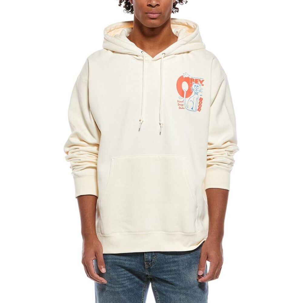 Obey Mens  Graphic Hoodie, Ivory
